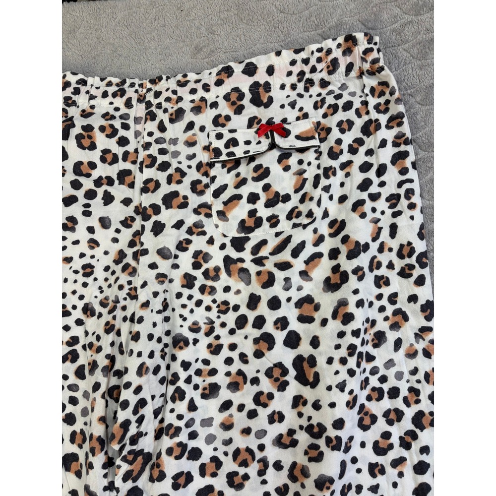 Victorias Secret Pajama Set XL Leopard Animal Print Cotton Sleepwear 288253-DQ9 - Picture 6 of 16